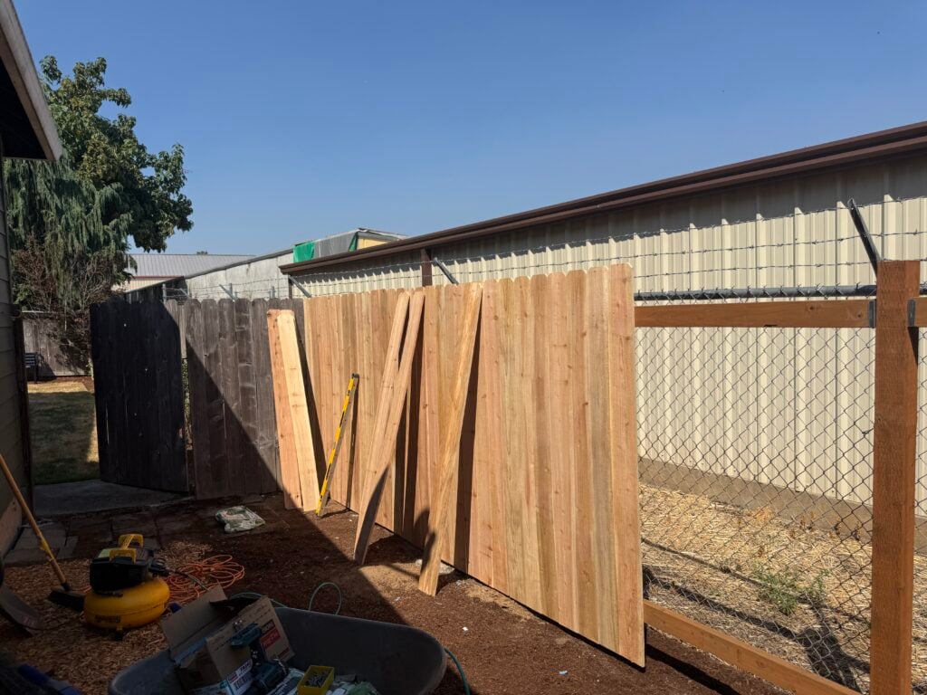 Cedar Fence Installation in Vancouver — clark county