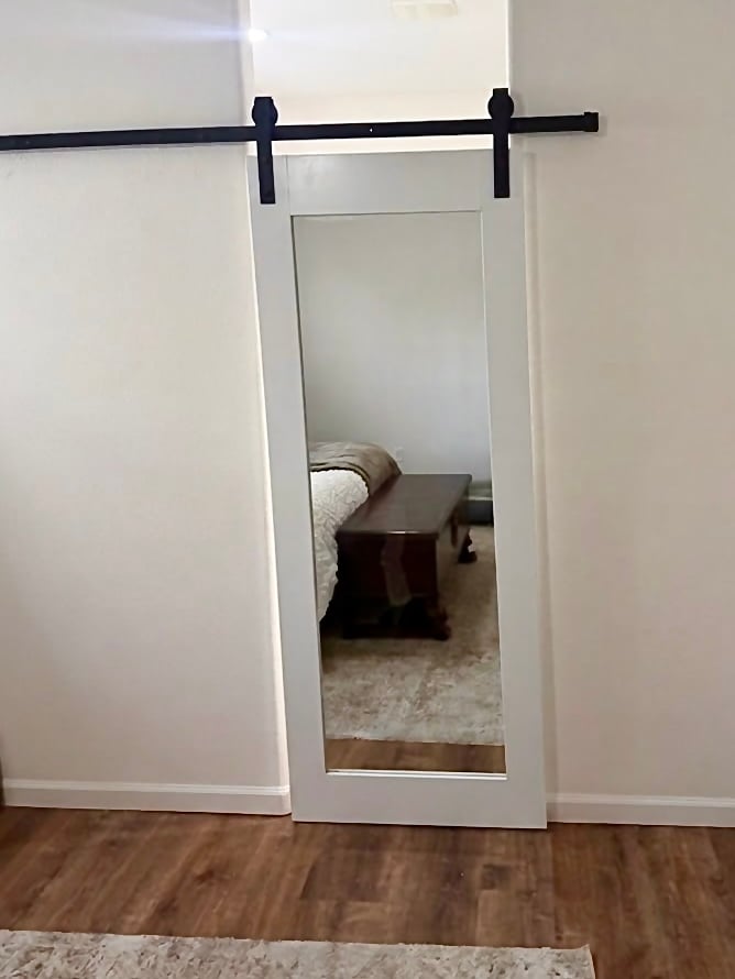 Barn Door Mirror Installation in Battle Ground — barn door install