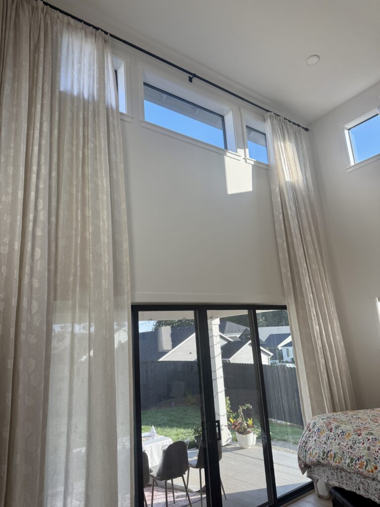 High Ceiling Curtain Installation in Ridgefield — curtain hanging service